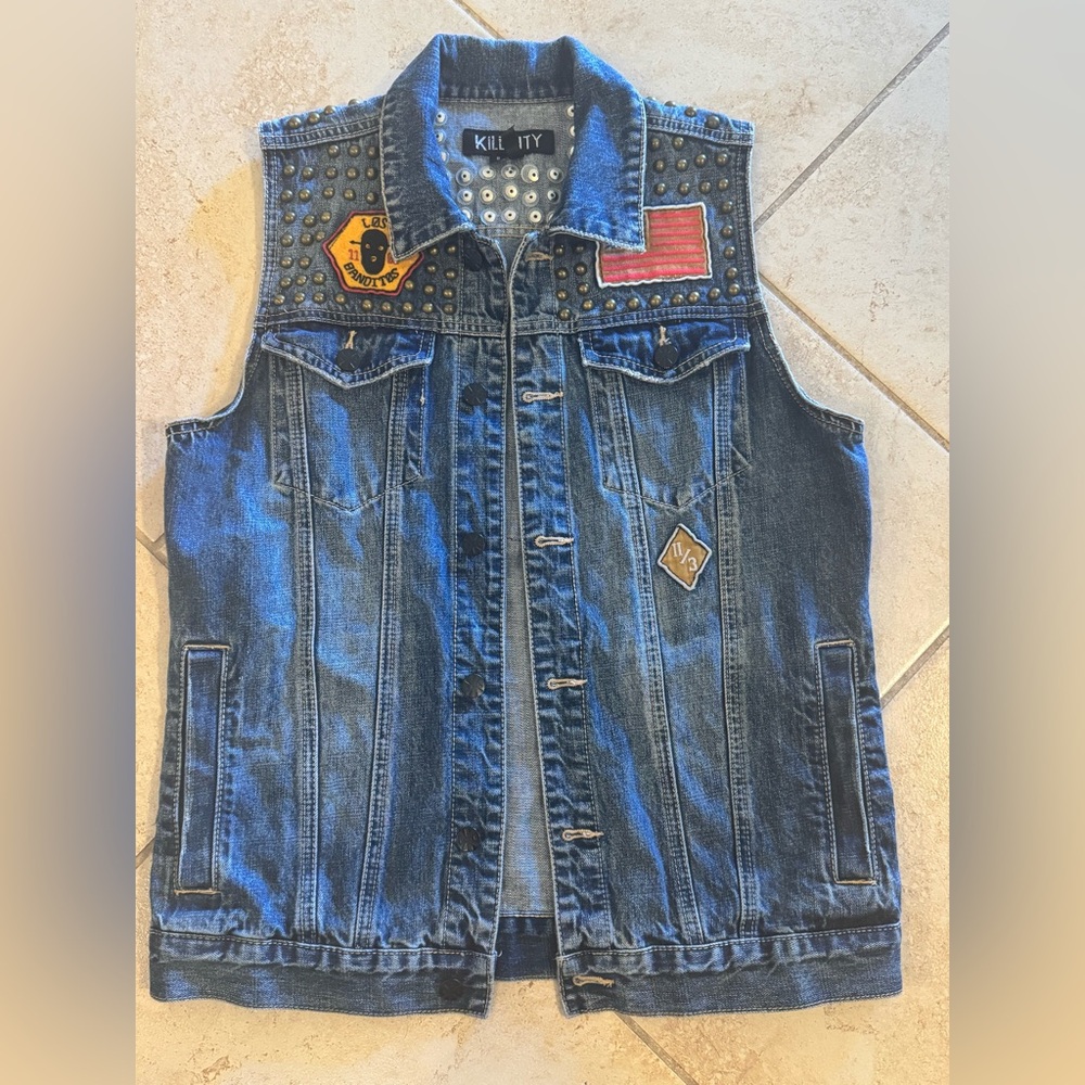Kill City Denim Vest Men Small